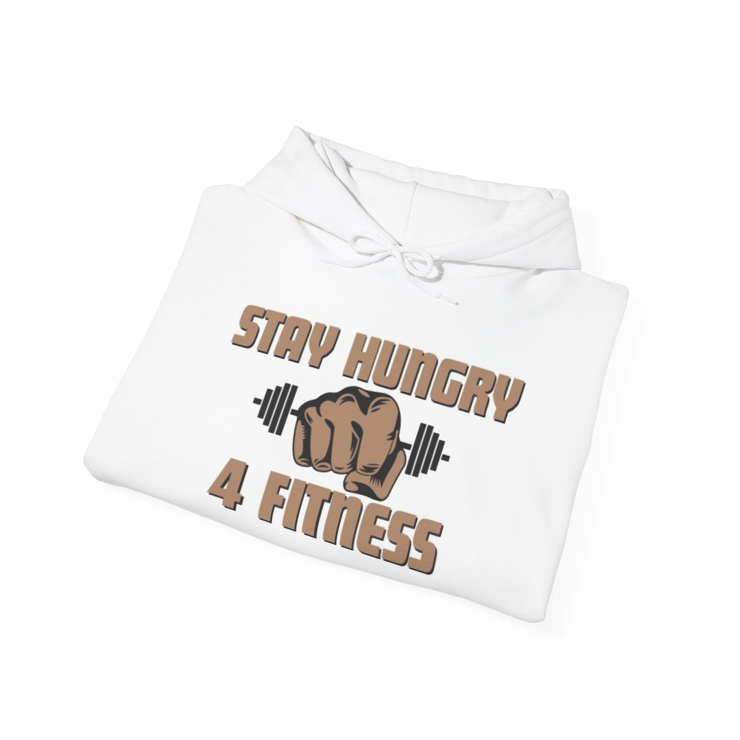 Stay Hungry Fitness White Hoodie - Unisex Heavy Blend Sweatshirt