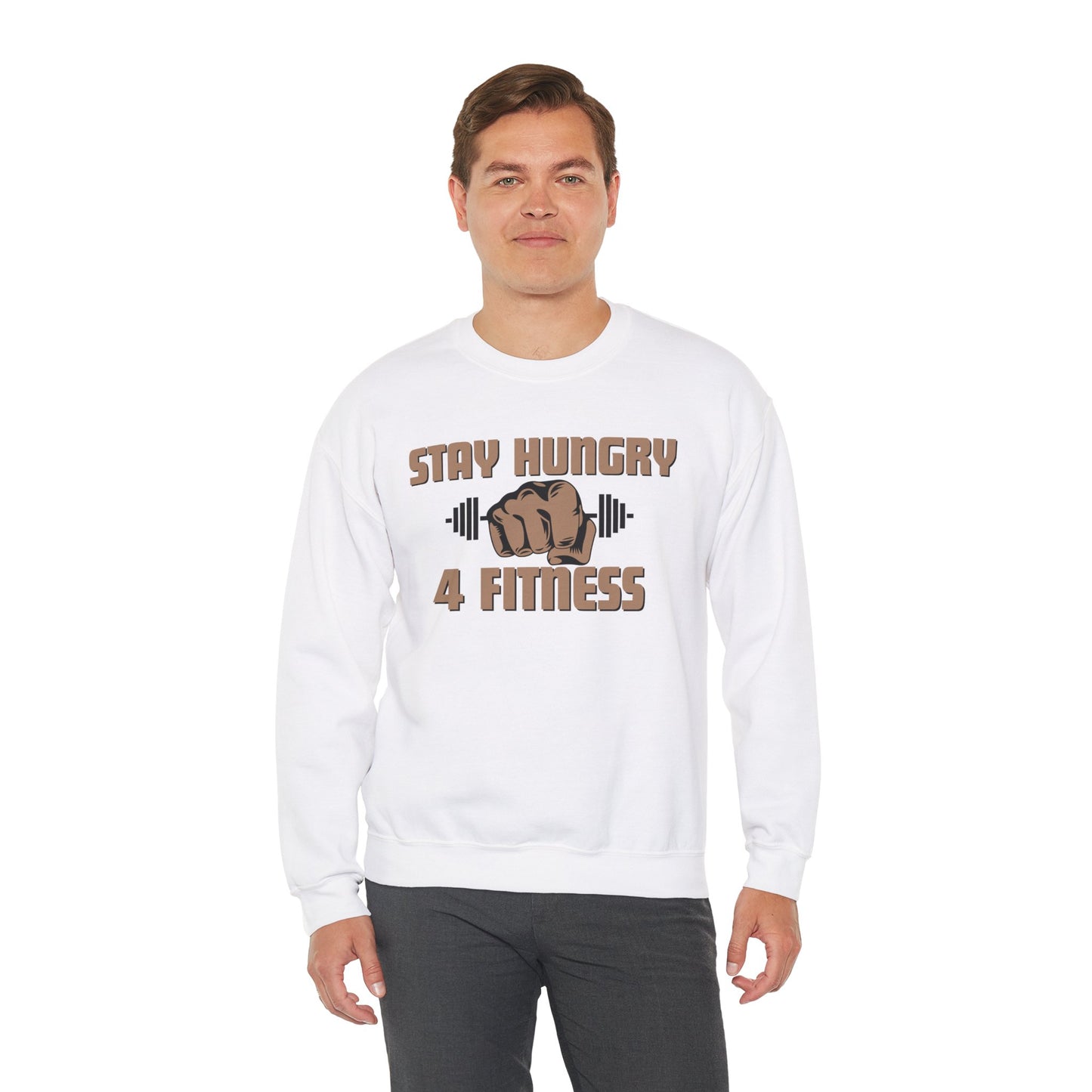 Stay Hungry 4 Fitness Crewneck Sweatshirt - Cozy Comfort in Ethically Grown US Cotton