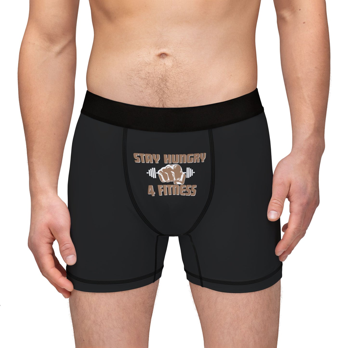 Stay Hungry 4 Fitness Men's Black Boxers