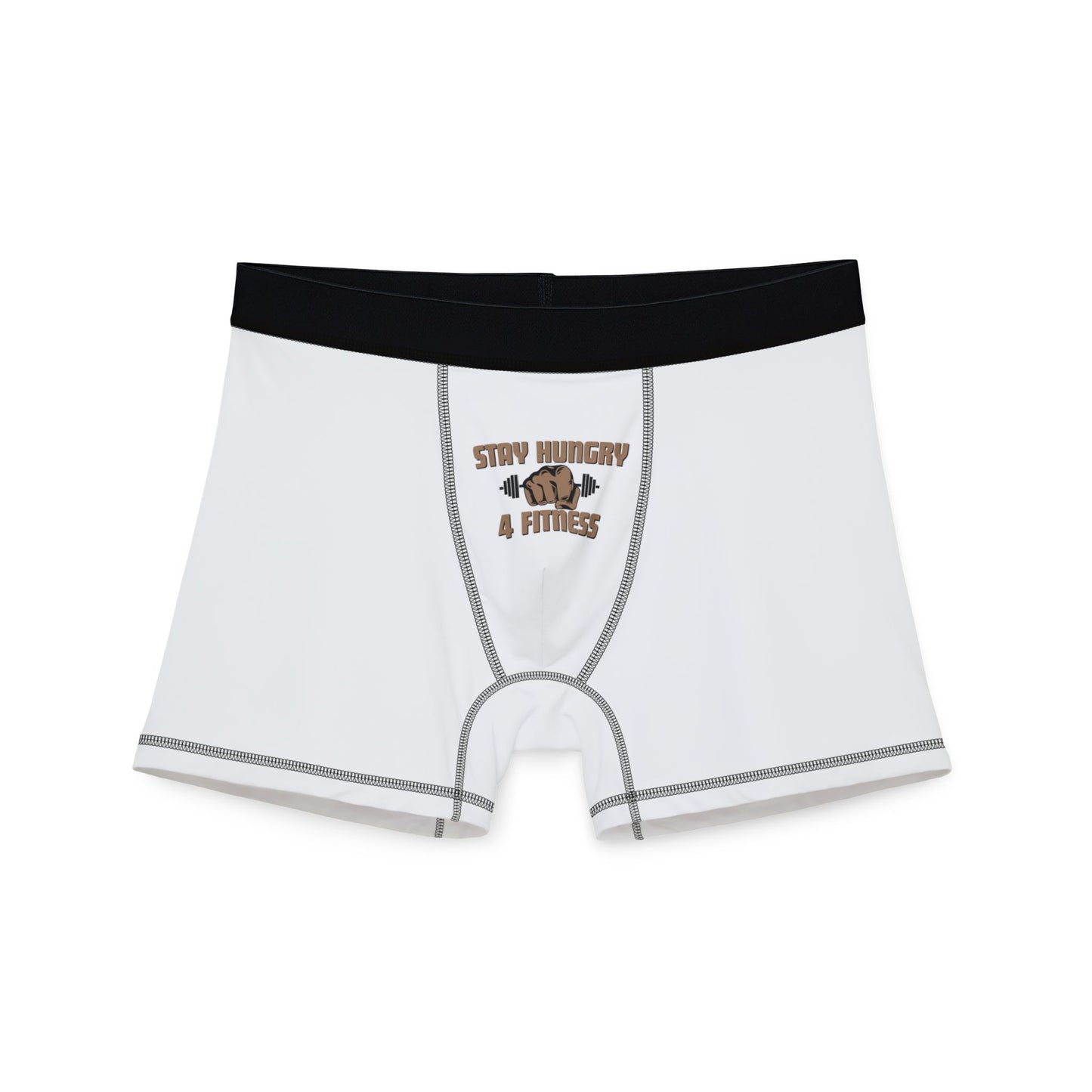 Stay Hungry 4 Fitness Men's White Boxers