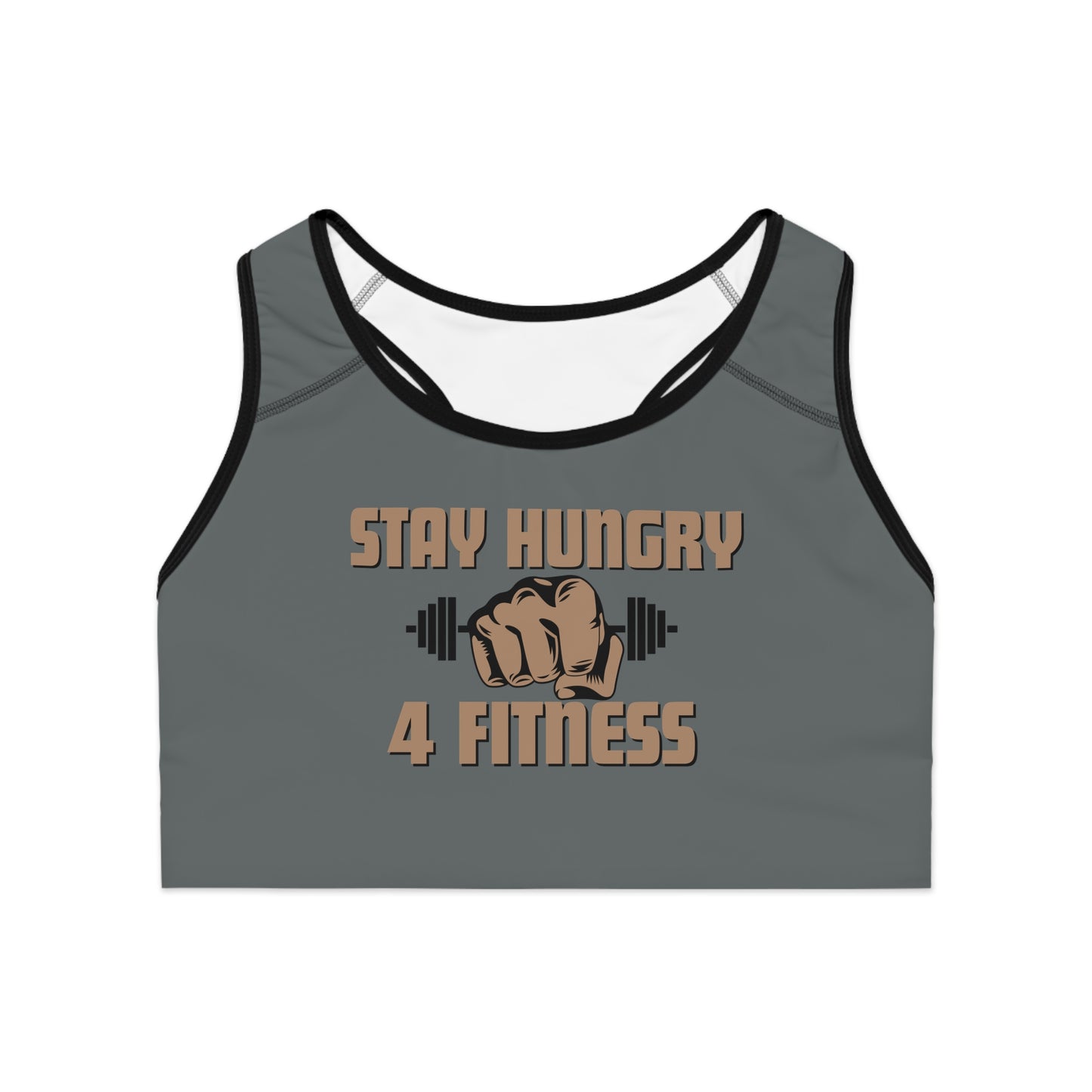 Stay Hungry 4 Fitness Sports Bra -Dark Grey