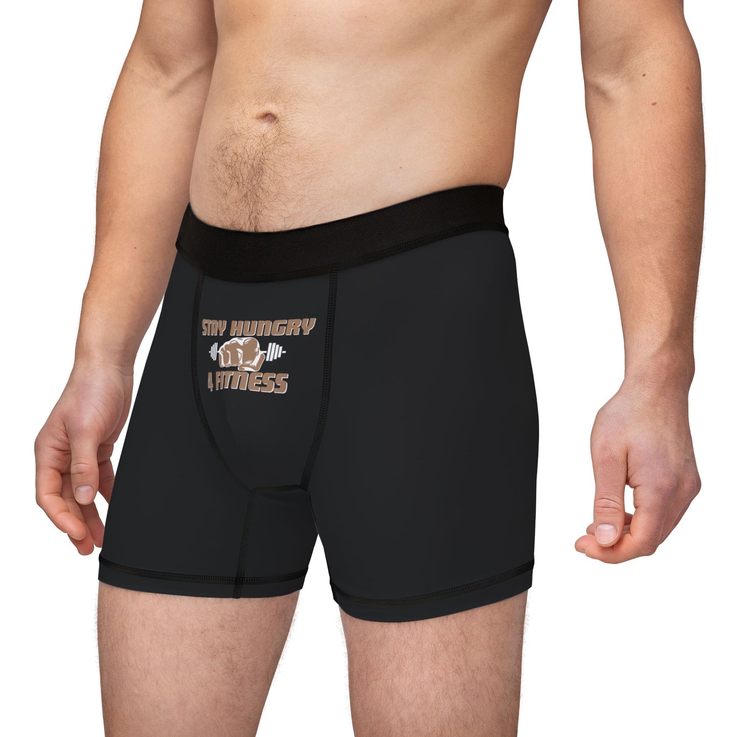 Stay Hungry 4 Fitness Men's Black Boxers